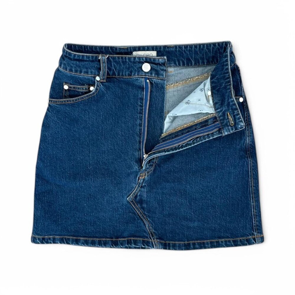 Pilcro By Anthropologie Dark Wash Denim Skirt - Picture 2 of 7